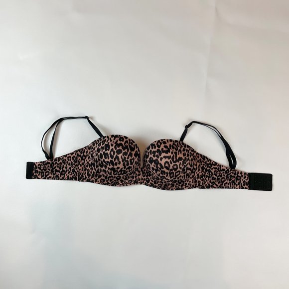 NWOT Victoria's Secret Bombshell Bra 32D Multi-way/Multioption Leopard B854 - Picture 2 of 7